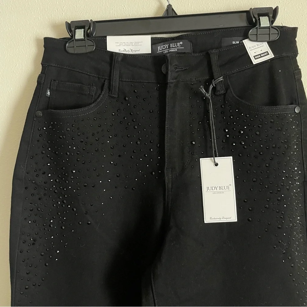 Judy Blue Rhinestone Embellished High Rise Slim Fit - Picture 6 of 11